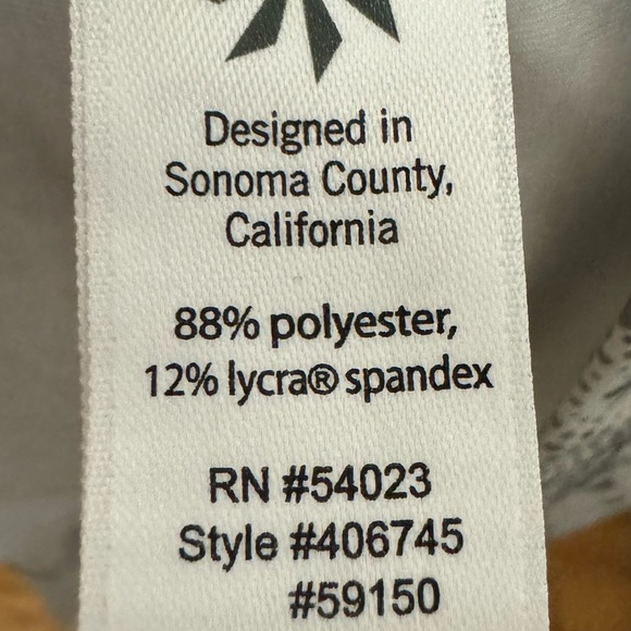 Athleta Nectar Grey Paisley Ruched Dress Size Large - Picture 4 of 4
